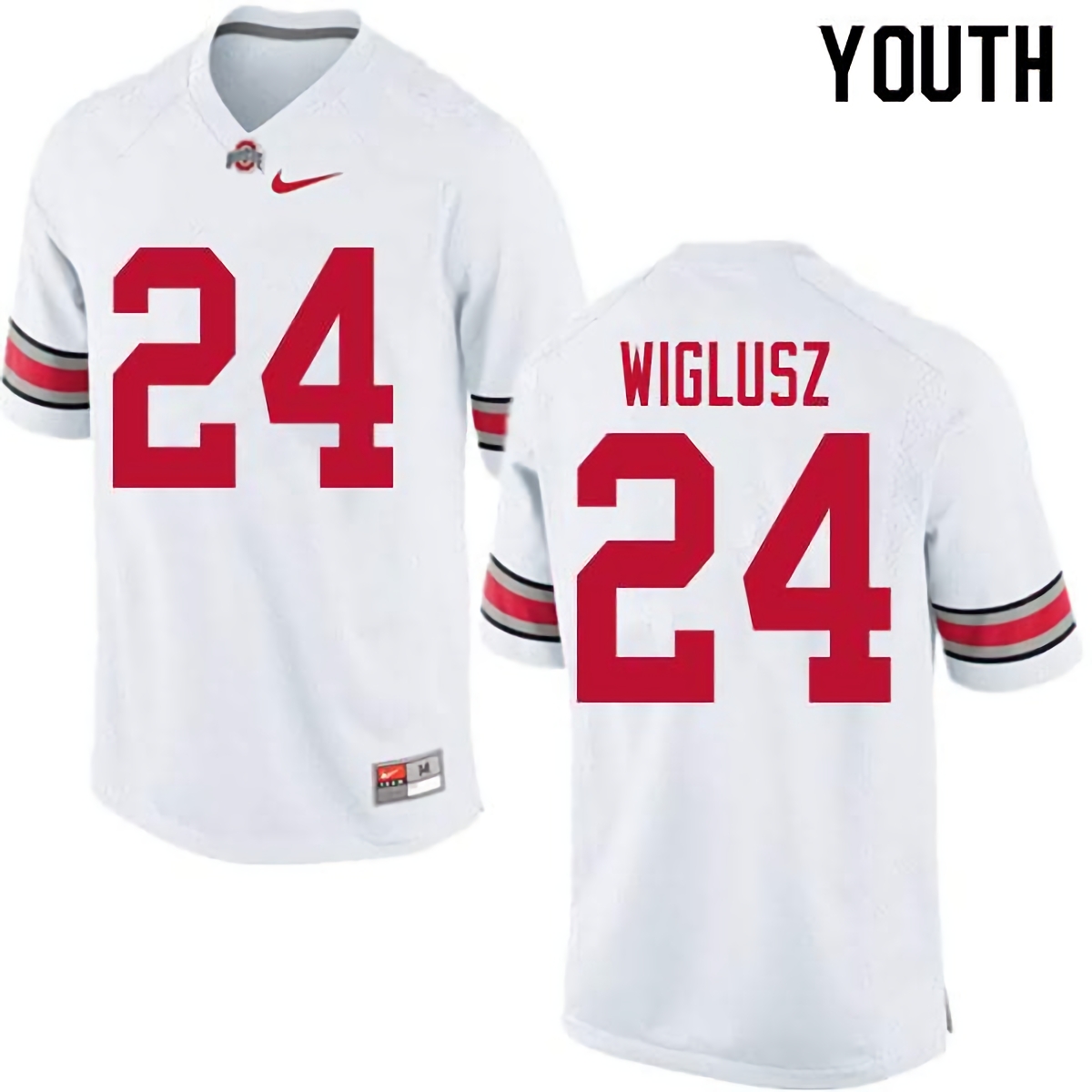 Sam Wiglusz Ohio State Buckeyes Youth NCAA #24 Nike White College Stitched Football Jersey DHT7556TL